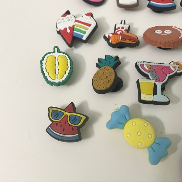 Croc Charm Lot of 15 Food Charms Donut Pineapple Ice Cream - Picture 4 of 12